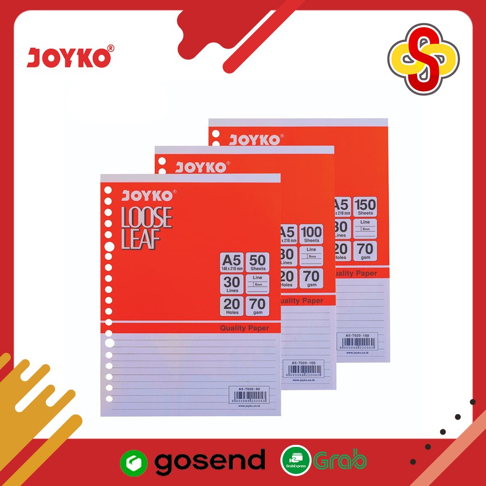 Isi Binder / Loose Leaf Joyko A5 50 Lembar