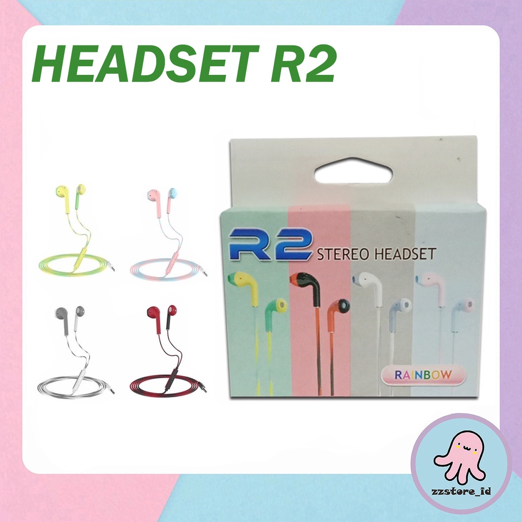 Headset / Handsfree Branded MACARON R2 / U24 Universal Stereo Bass