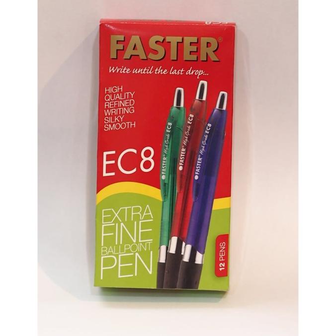 

TERLARIS Ballpoint/ Pulpen Faster EC8, 0.7mm isi 12 pcs- Black/PULPEN GEL/PULPEN LUCU/PULPEN 1 PACK/PENSIL WARNA/PENSIL 2B/PENGHAPUS JOYKO/PENGHAPUS LUCU/RAUTAN PENSIL PUTAR/RAUTAN ELEKTRIK/SPIDOL WARNA/SPIDOL PERMANEN/SPIDOL WHITEBOARD/CORRECTION TAPE