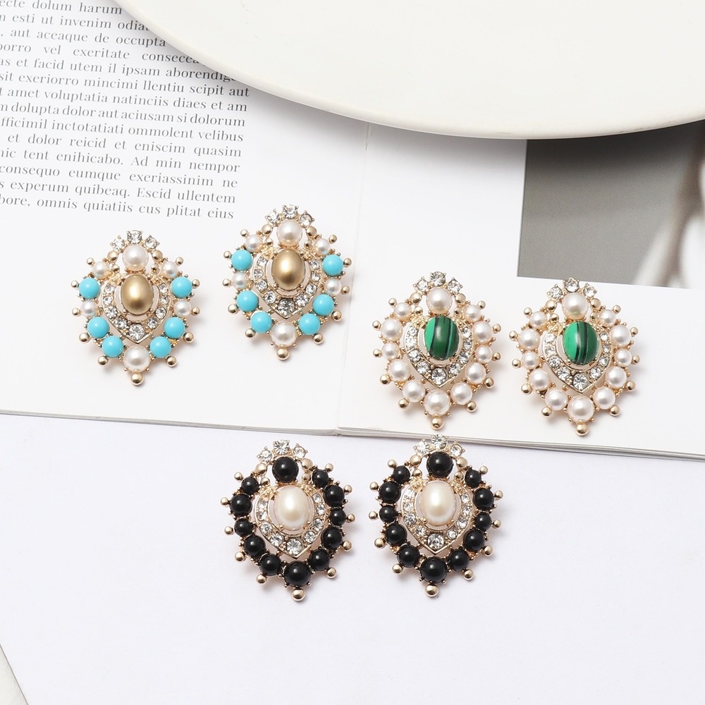 Anting Mutiara Permata Gaya Vintage Untuk Wanita