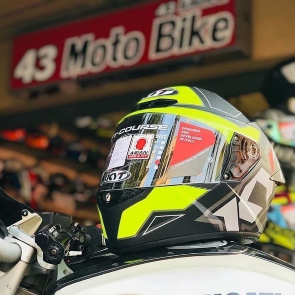 Unik perkakas Helm KYT TT COURSE ELECTRON BLACK YELLOW FLUO MATT 26SZ2 Limited