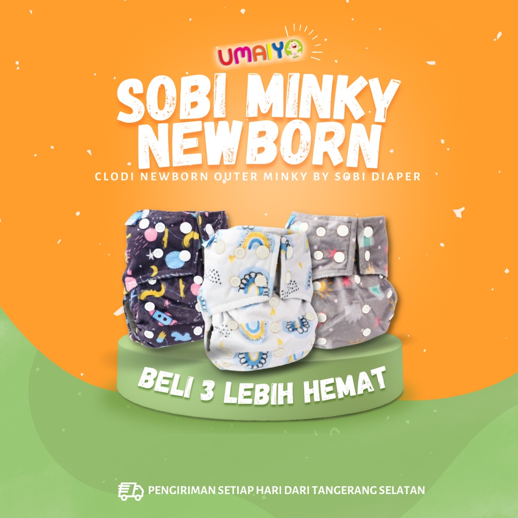 Clodi Sobi Newborn MICROFIBER - Popok Kain bayi Cuci Ulang Khusus Untuk Bayi Baru Lahir