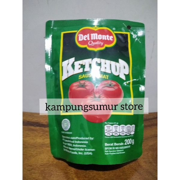 

Delmonte saus tomat tomato Ketchup pouch 200gr (produk baru di etalase)
