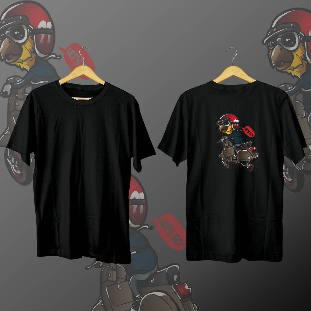 KAOS DISTRO PRINT DIGITAL VESPA LET'S GO (BLKNG)