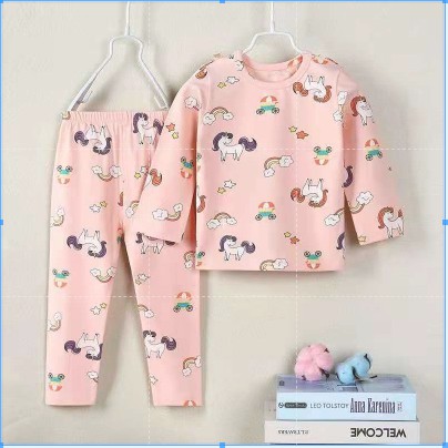Baju Tidur anak cewek lengan panjang bahan cotton import 1-4 tahun import Piyama anak perempuan-Little Pony Ungu