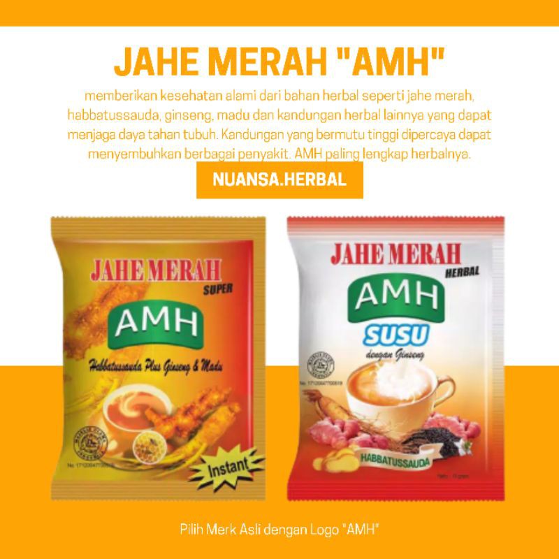 JAHE MERAH AMH | JAHE MERAH SUSU AMH original 10 Sacset