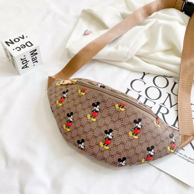 TAS WAISTBAG MICKEY WOMEN MOTIF TAS WAISTBAG CEWEK TREND TERLARIS IMPORT / TAS MICKEY / WAIST BAG