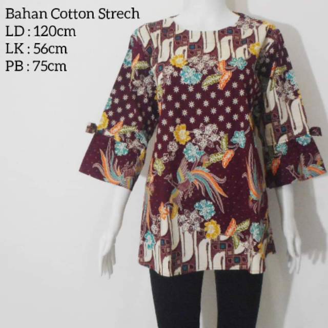 Blouse Batik Wanita BigSize 1617