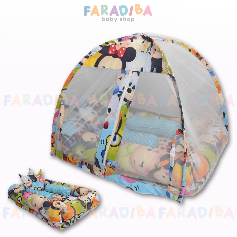 Kasur Tenda Bayi  / Tempat Tidur Baby Kelambu Klambu Alas Matras Boks / Bed Bedding Set Kado Anak Ha
