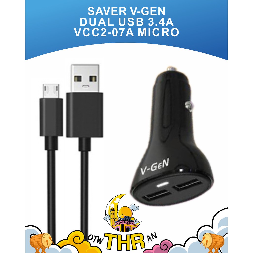 SAVER V-GEN 2 USB 3.4A VCC2-07A MICRO