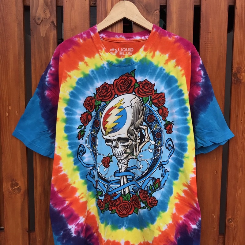 Tshirt Band Original GRATEFUL DEAD ‘Never Dead’ Tie Dye