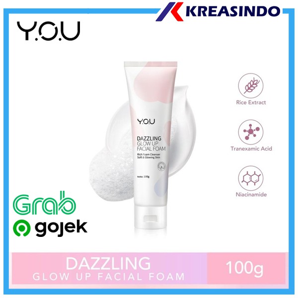 YOU Dazzling Glow Up Facial Foam Original Resmi