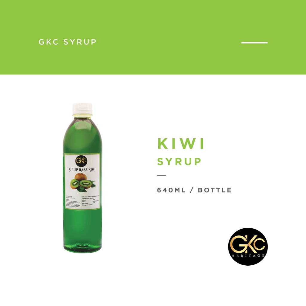 Sirup Kiwi / Kiwi Syrup Minuman GKC Heritage 640 ml (Import Quality)