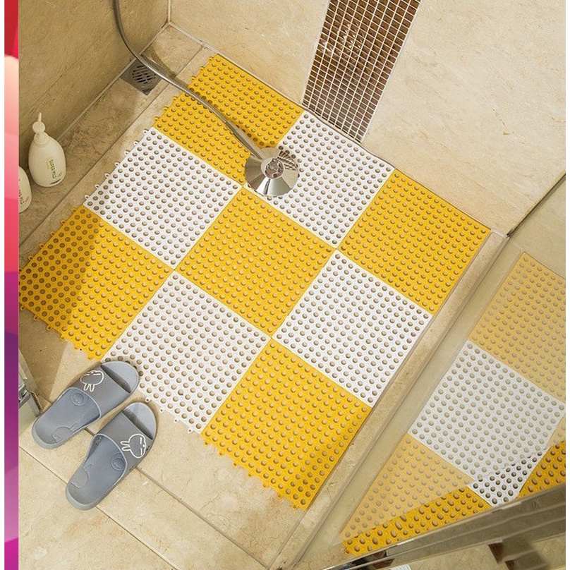 Karpet Toilet Kamar Mandi WC Anti Slip Keset Lantai Anti Licin Polkadot DD-1