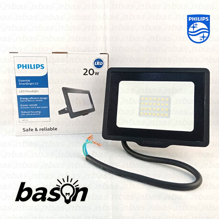 PHILIPS BVP150 20W 1700lm 220V SWB LED Flood Light - Lampu Sorot IP65