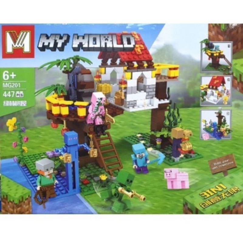 Lego Block Minecraft Rumah Pohon