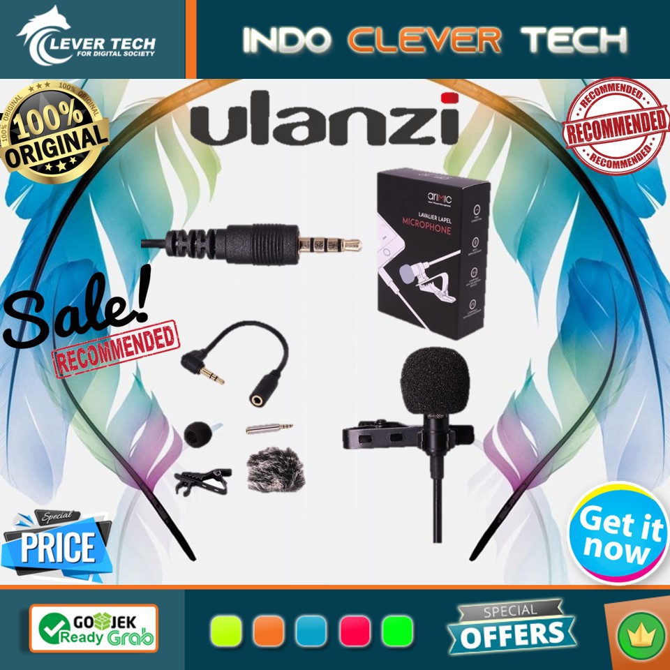 Ulanzi Arimic 1.5M Clip-on Lavalier Lapel Microphone