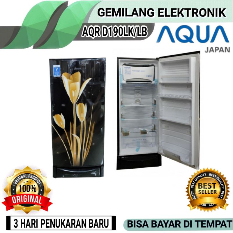 KULKAS AQUA 1PINTU AQR- D190 MOTIF BUNGA
