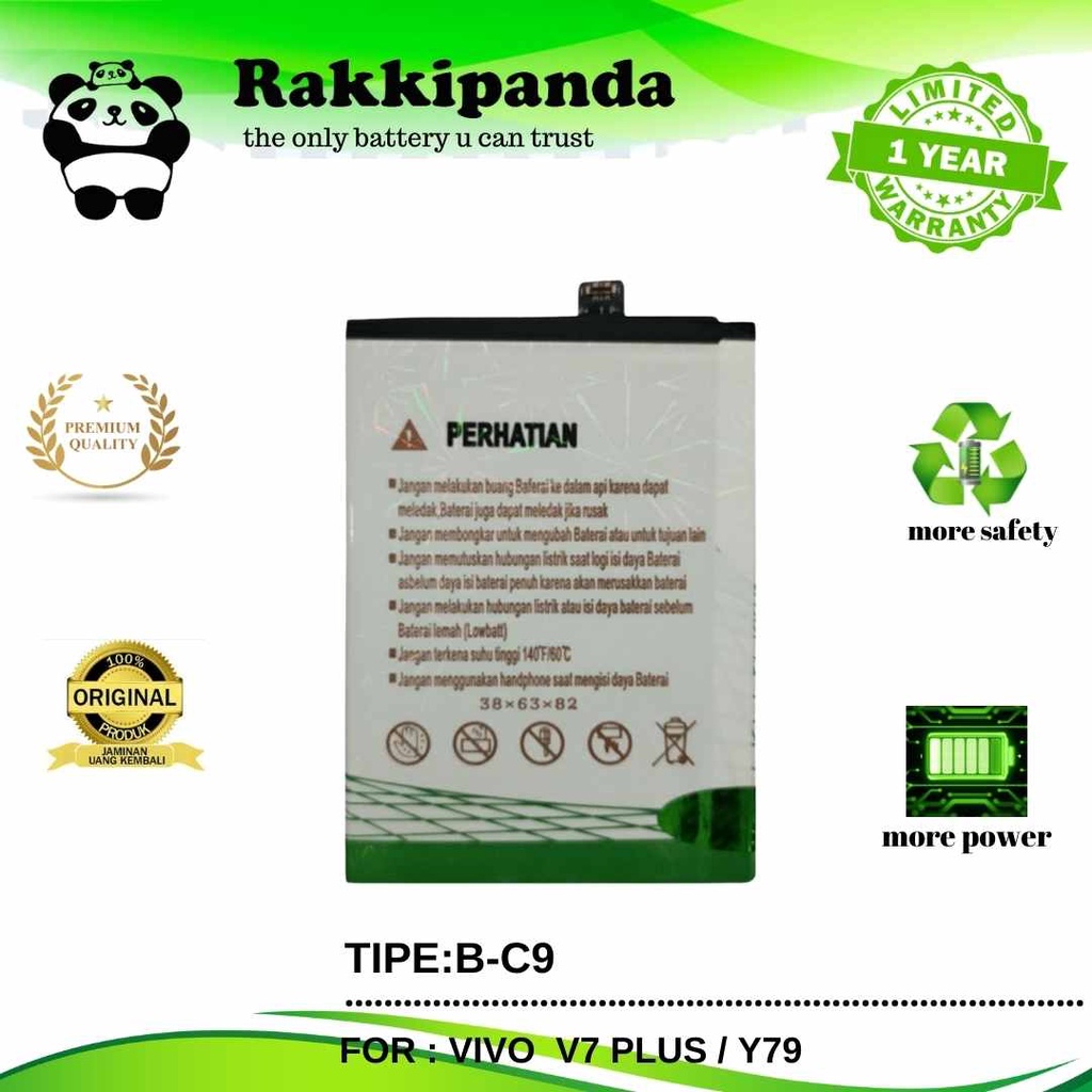 R/K- RakkiPanda - B-C9 BC9 B C9 Vivo V7 Plus / Vivo Y79 Batre Batrai Baterai