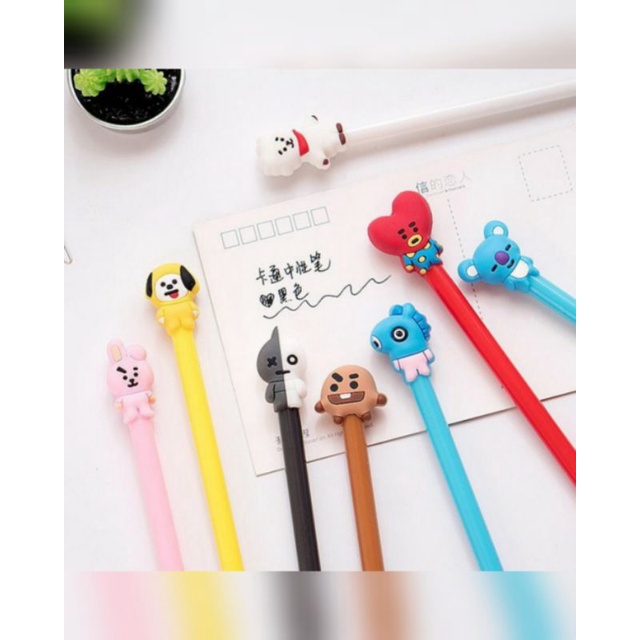 

pen gel BT21 - pen gel lucu - pen gel import murah - pulpen BT21 lucu - pulpen lucu