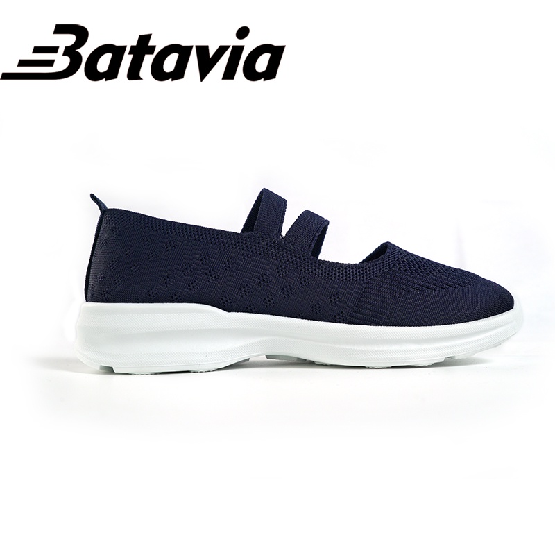 Batavia Shoes  import sepatu fashion sepatu wanita bernapas slip on sepatu permium sepatu flat rajut A25