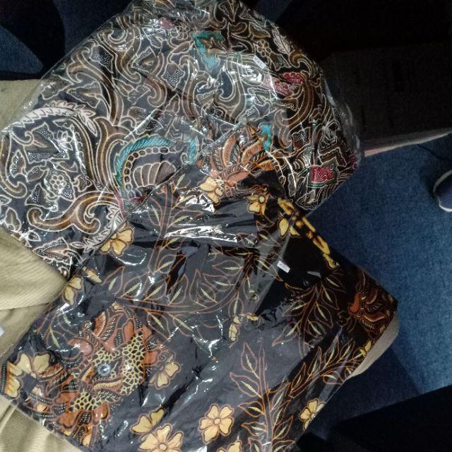 Kemeja Batik Lengan Panjang 021 Risna Batik Hrb026 Hem Batik Murah Seno Sogan Bakung Padi Manggar Md