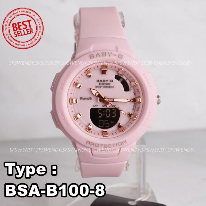 TERBARU  Jam tangan digital Wanita & anak Baby-G Shock BGA-180 Pink