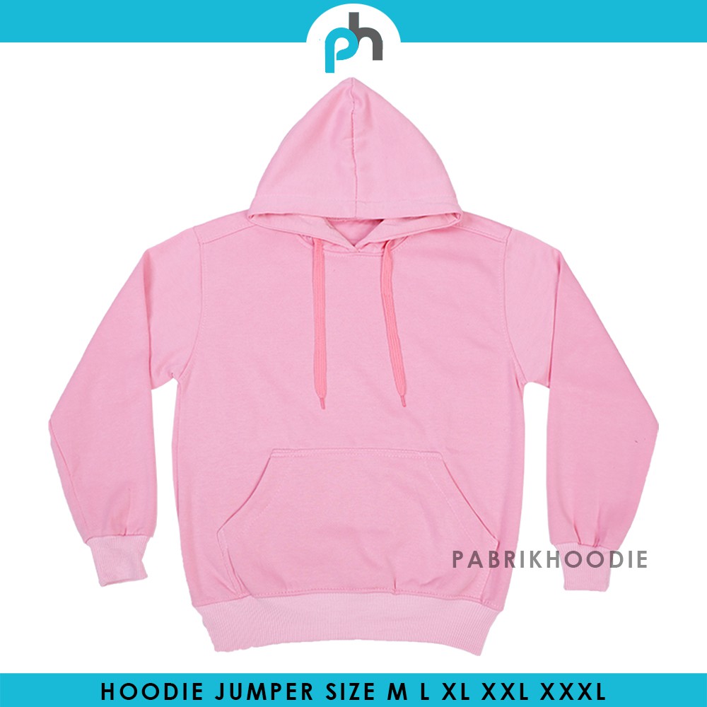 PABRIKHOODIE - JAKET HOODIE JUMPER PINK BABY M - XXL POLOS {PRIA &amp; WANITA}