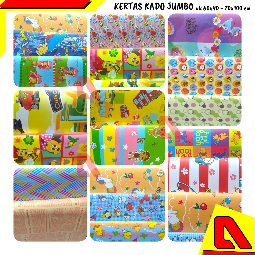 KERTAS KADO JUMBO 70X100 KERTAS KADO JUMBO 100X70 KERTAS KADO JUMBO 60X90 KERTAS KADO JUMBO MURAH