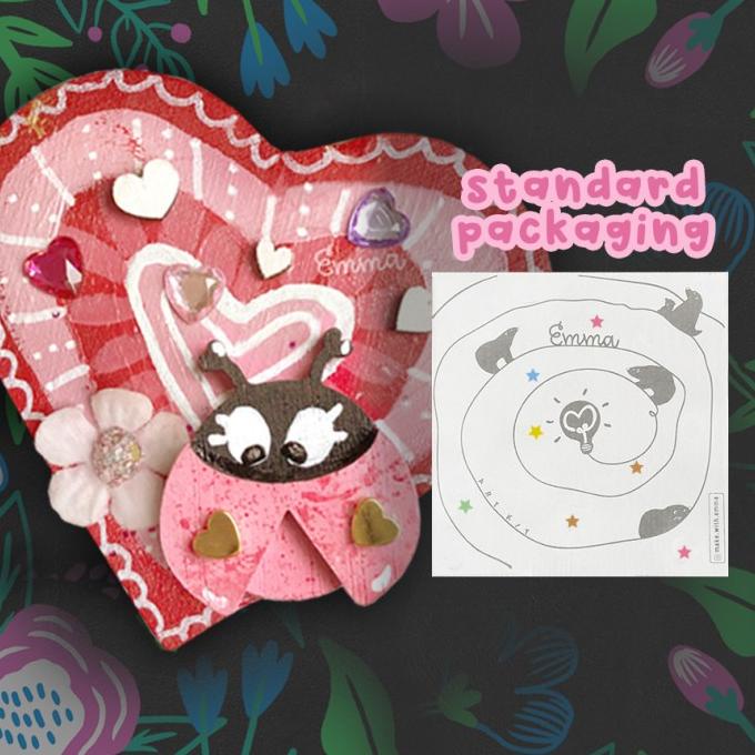 

Emma Art Kit: Lovey-Dovey Ladybug Heart Box Bonus White Marker! Diy
