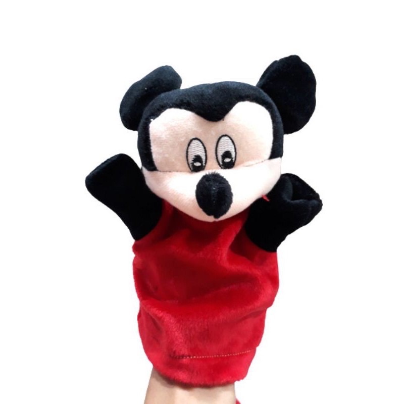 Boneka tangan karakter Hand puppet character Boneka tangan edukasi belajar binatang lucu bahan kain aman anak bayi