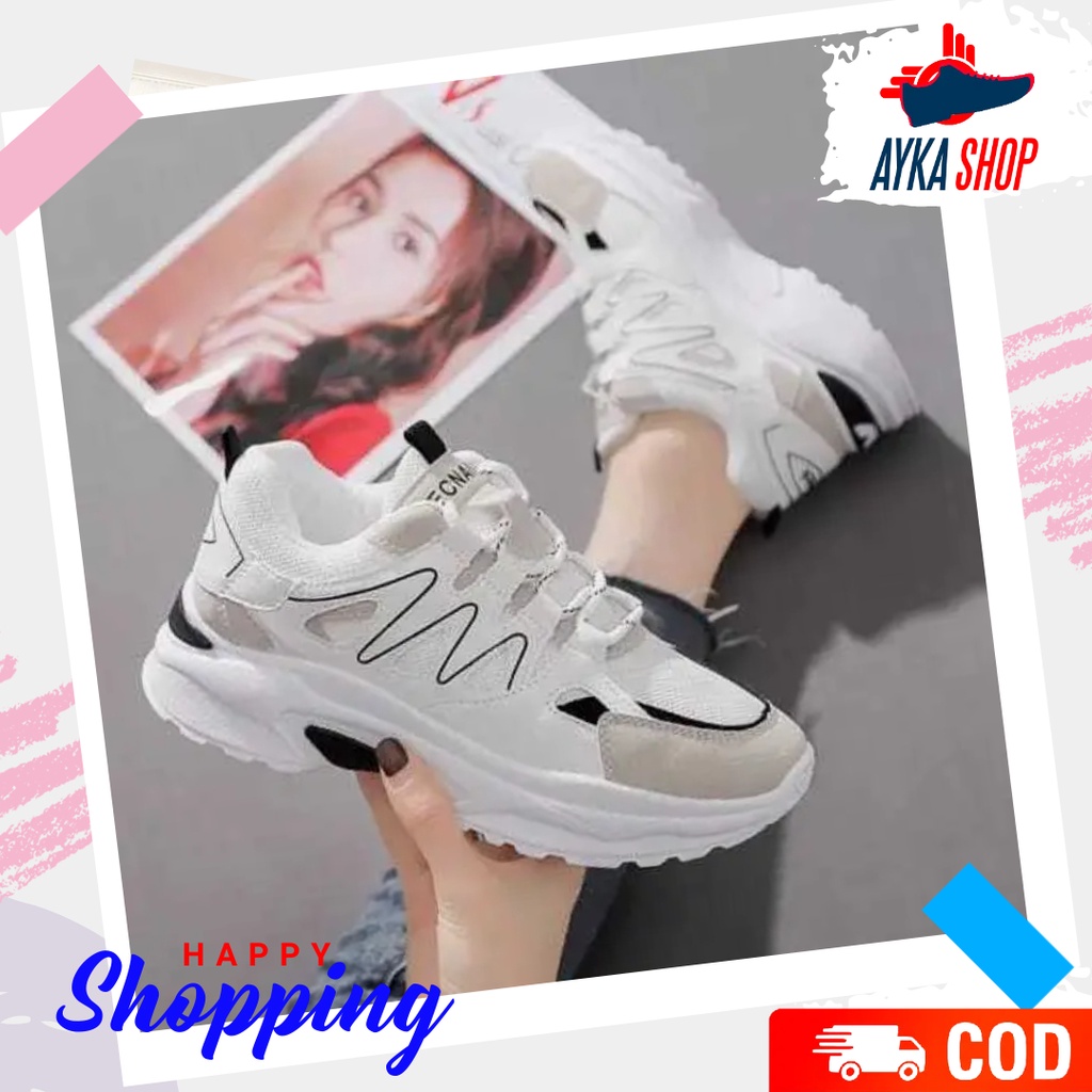 Sepatu Sneakers Wanita Dewasa Anak Perempuan Terkeren Terlaris Model Korea Casual Sport Shoes High K