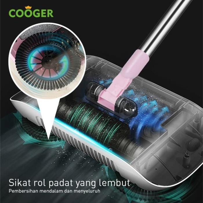 Cooger Sapu Pembersih Lantai Otomatis Dapat Berputar 180 Derajat