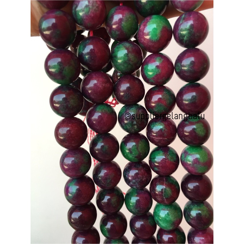 bahan gelang kalung 16mm tanzania kilap garnet ruby tanzanite rare aksesoris craft supplier fashion