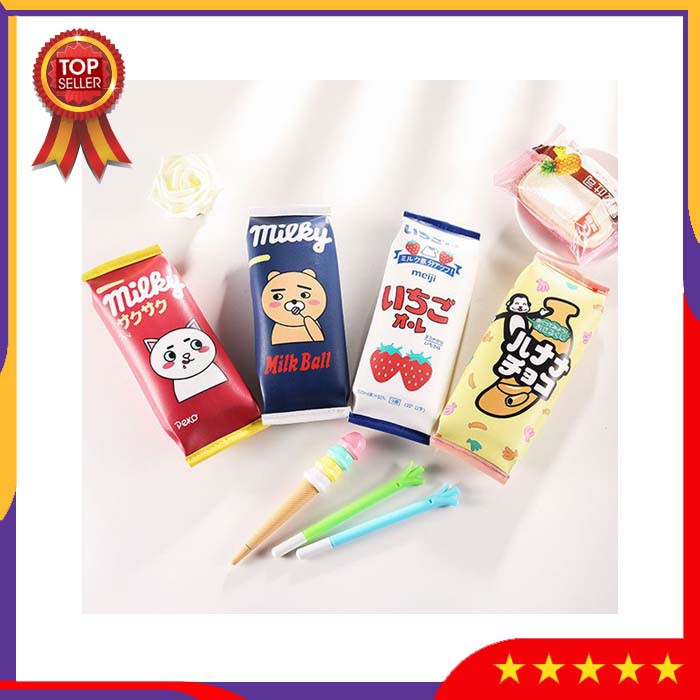 

VBS4 Tempat Pensil Milky Meiji Pencil Case Pouch Alat Tulis Pensil Perlengkapan Sekolah