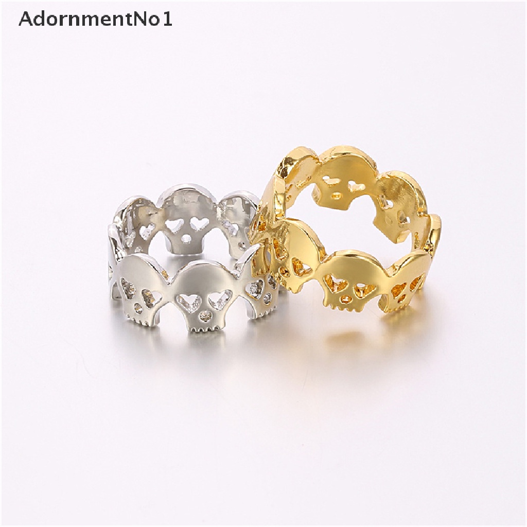 (AdornmentNo1) Cincin Bentuk Hati Bahan Stainless Steel Model Gothic / Punk Untuk Wanita