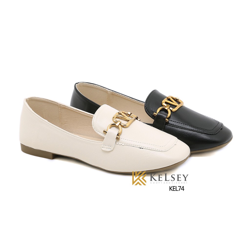 (GRATIS ALAS KAKI) Kelsey Sepatu Flat Shoes Wanita KEL74