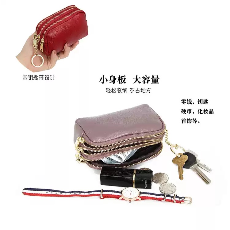 (( BAYAR Di TEMPAT )) NEW ARRIVAL !! Dompet Koin Mini Wanita Baru 2022 Tas wanita KEKINIAN Tas PROMO dikonTas Tangan DOmpet untuk Uang coin DOmpet untuk Kartu Dompet Clutch Tas Bahan Kulit Jeruk Tebal IMPORT