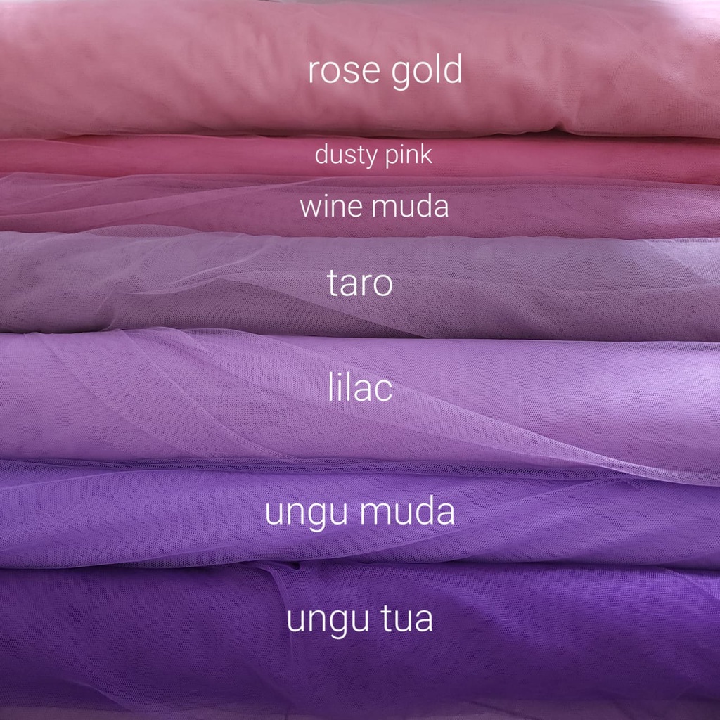 Soft Tulle Premium Kain Tile Polos Halus Jatuh Meteran Bahan Gamis Wanita Kekinian Rok Tutu Dress Gaun Pesta 50cm x 170cm Murah