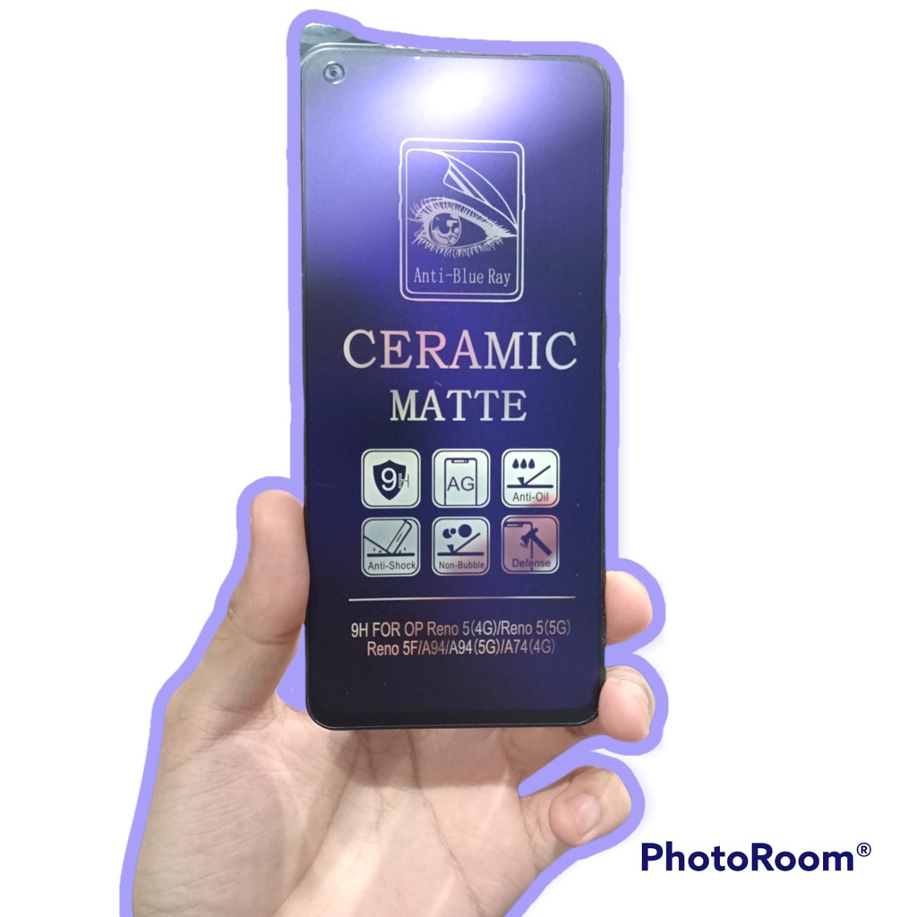 CMAB Ceramic Matte Anti Blue Realme 6 7 Pro 8 8 Pro Anti Gores Glare Full Layar No Sidik Jari