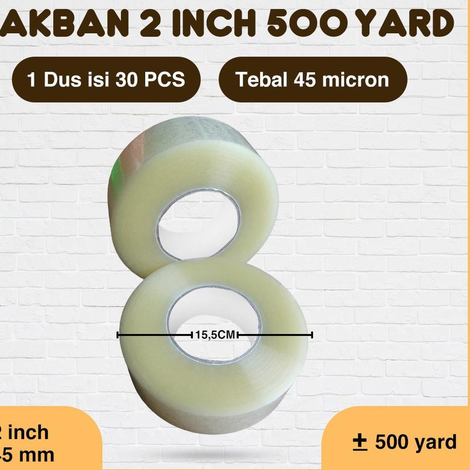 

Best! Lakban Solatip Isolasi OPP Bening 2 Inch 45mm x 500 Yard 45mic MURAH