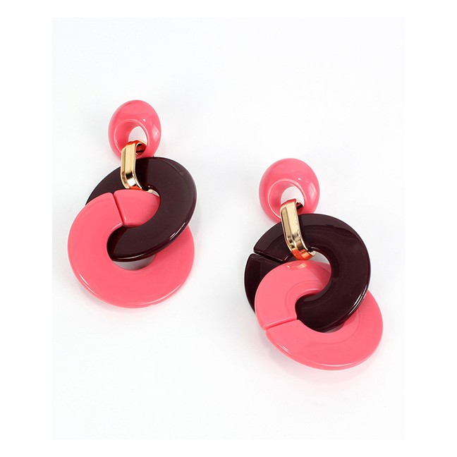 LRC Anting Tusuk Fashion Ring-and-loop Earrings F55010