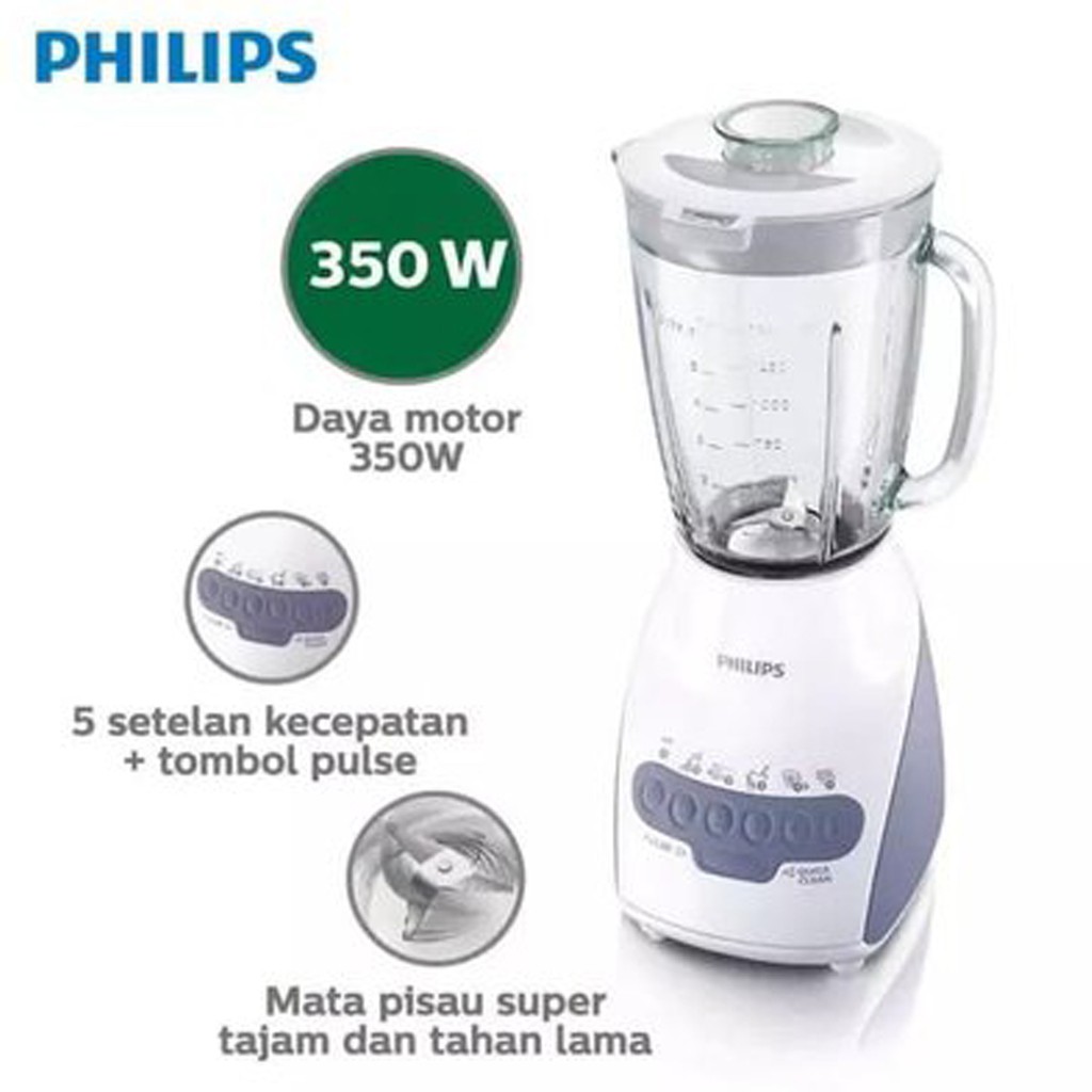 PHILIPS HR 2116 / BLENDER TANGO ABU GELAS KACA 2 LITER LITRE LT 350 WATT / HR2116