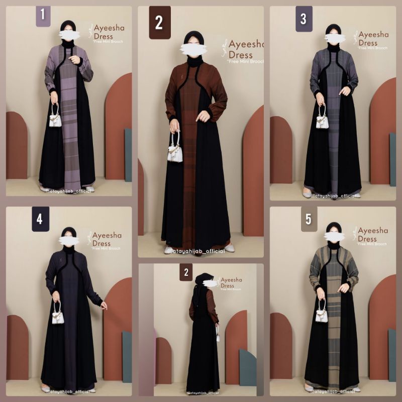 GAMIS  Cantik SYARI AYEESHA Dress 613 By ATAYA Hijab ori