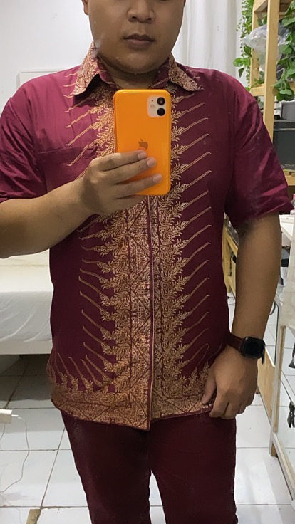 Modang# Kemeja Batik Pria Premium Motif Polos Minimalis Katun Sragenan Hq Ori Batik Solo By Rashashi