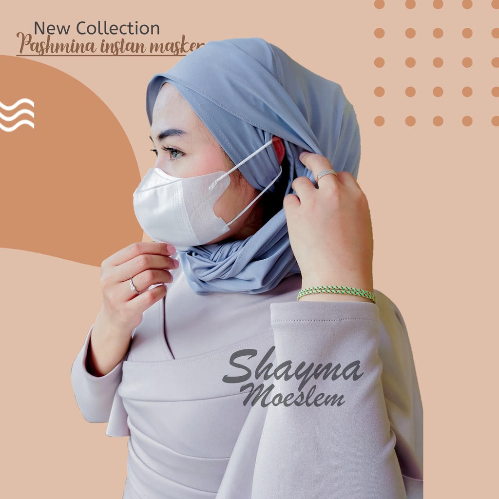 Pashmina Instan Jersey Akses Masker New Normal / Pashmina Akses Masker Instan