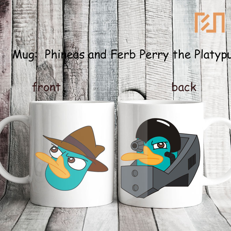 Mug Phineas and Ferb Perry the Platypus and Platyborg Icon