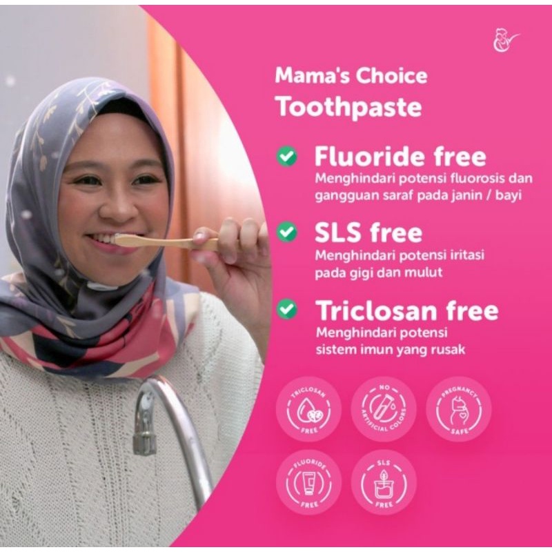 Mama's Choice Maternity Non Fluoride Toothpaste/Pasta Gigi Ibu Hamil