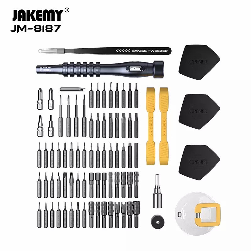 Jakemy JM-8187 83 in 1 Aluminium Handle Obeng Set Komputer Laptop PC