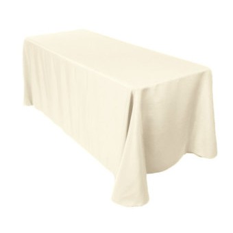 Table cloth/taplak meja blackout polyester warna offwhite size 310x220